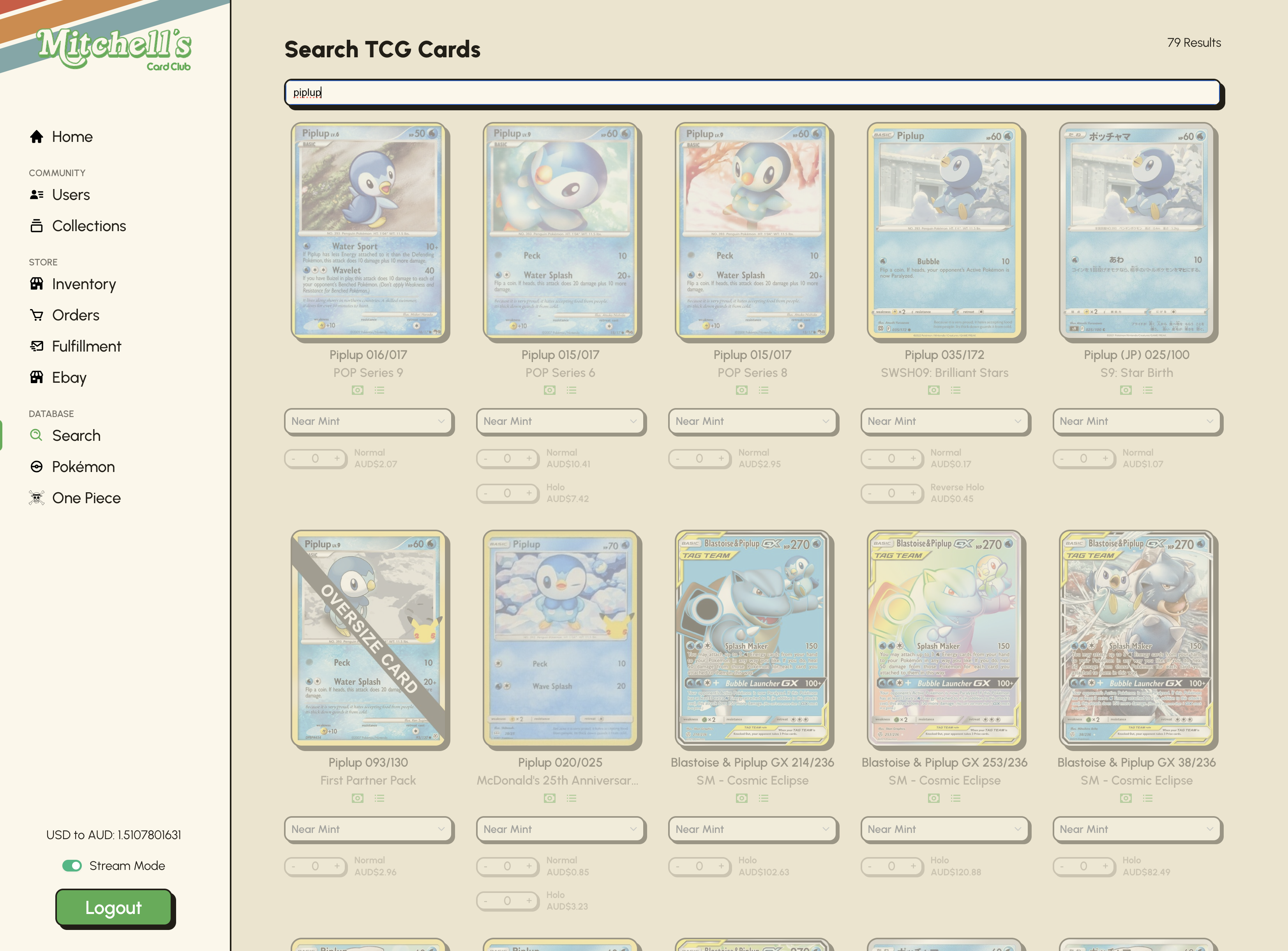 MCC Admin - Quickly search through 50,000+ cards