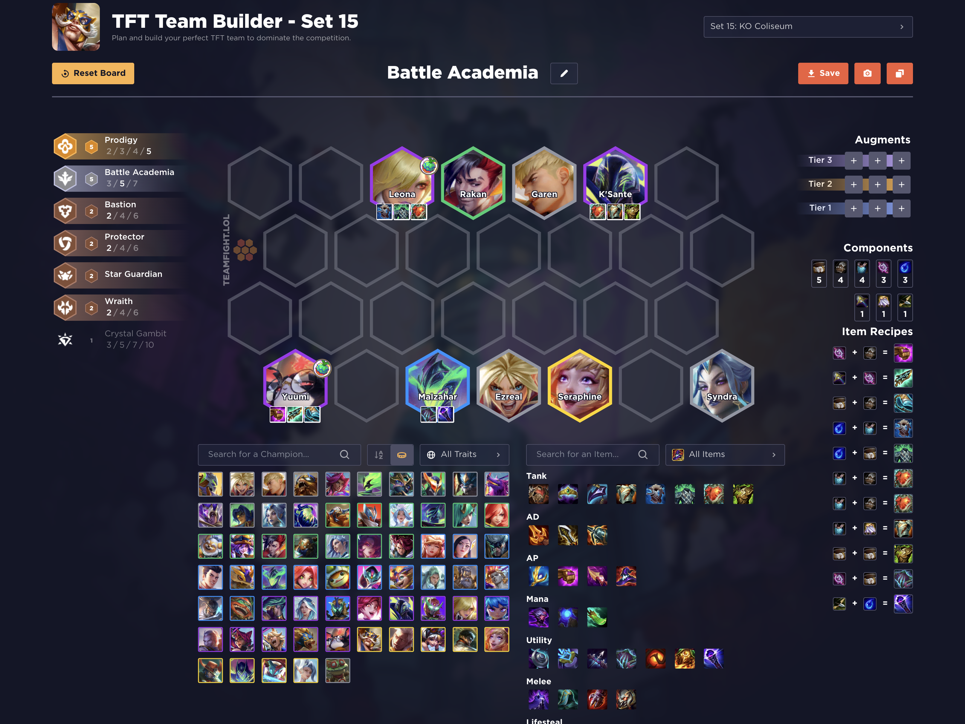 Team Builder — the core, polished feature